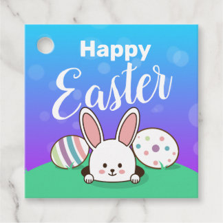 Cute Easter Bunny Eggs Bedankjes Labels
