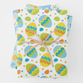 Cute Easter Bunny Eggs Flowers Inpakpapier Vel (In situ)