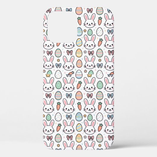 Cute  Easter Bunny & Eggs Kawaii Pattern iPhones Case-Mate iPhone Case (Achterkant)