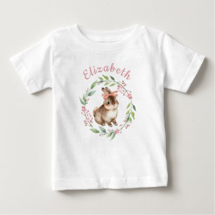 Cute Easter Bunny First Birthday Baby T-Shirt