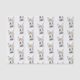 Cute Easter Bunny Floral Tissuepapier