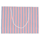 Cute Easter Bunny Gift Bag - Groot, glanzend Groot Cadeauzakje (Achterkant)