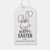 Cute Easter Bunny Gift Labels Cadeaulabel (Voorkant)