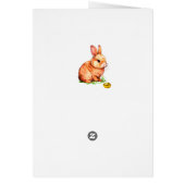 Cute Easter Bunny & Golden Egg (Achterkant)