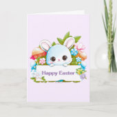 Cute Easter Bunny Holiday Kaart (Voorkant)