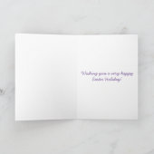 Cute Easter Bunny Holiday Kaart (Binnen)