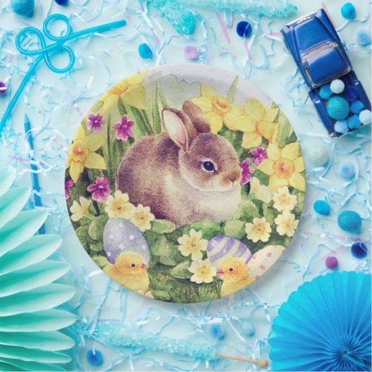 Cute Easter bunny Holiday Papieren Bordje (Feest)