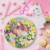 Cute Easter bunny Holiday Papieren Bordje (Feest)