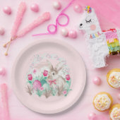Cute Easter bunny Holiday Papieren Bordje (Feest)