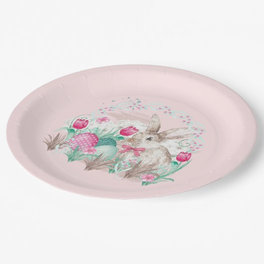 Cute Easter bunny Holiday Papieren Bordje (Gekanteld)