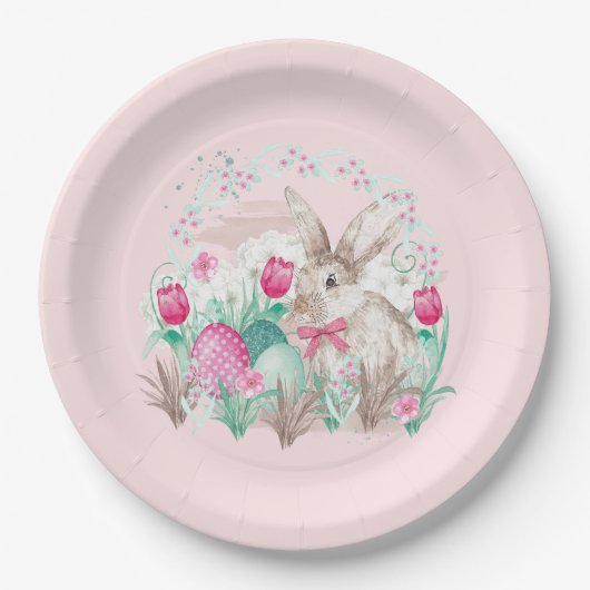 Cute Easter bunny Holiday Papieren Bordje (Voorkant)