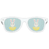 Cute Easter Bunny I Retro Zonnebril (Voorkant)