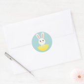 Cute Easter Bunny I Ronde Sticker (Envelop)