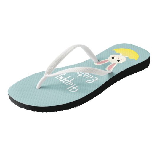 Cute Easter Bunny I Teenslippers (Schuin)