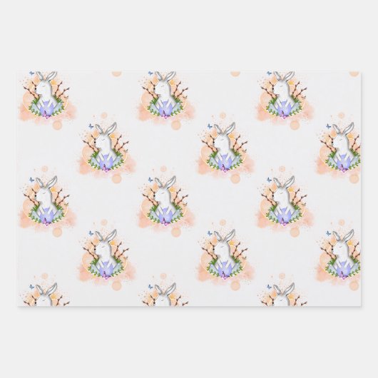 Cute Easter Bunny Inpakpapier Vel (Voorkant 3)