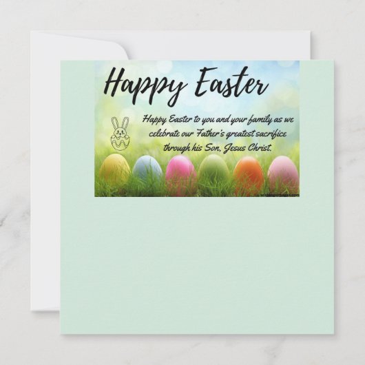 Cute Easter Bunny Kaart (Achterkant)