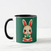 Cute Easter Bunny – Kawaii Rabbit with Egg caneca Mok (Links)