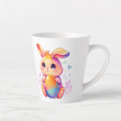  Cute Easter Bunny Latte Mug – Adorable Pastel Rab Mok (Rechts)