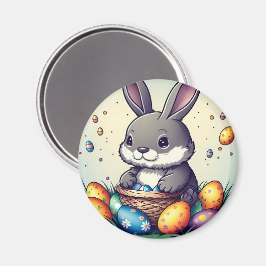 Cute Easter Bunny Magneet (Voorkant / Achterkant)