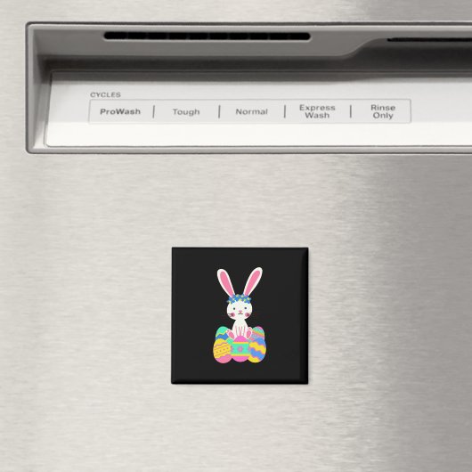 Cute Easter Bunny Magneet (Insitu (Vaatwasser))