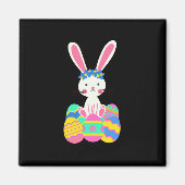 Cute Easter Bunny Magneet (Voorkant)