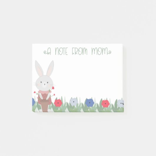 Cute Easter Bunny Mama Post-it® Notes (Voorkant)