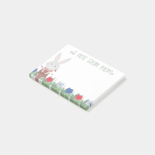 Cute Easter Bunny Mama Post-it® Notes (Schuin)
