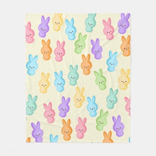 Cute Easter Bunny Marshmallow-behandelingen Fleece Deken (Voorkant)
