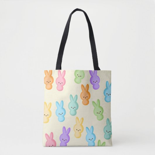 Cute Easter Bunny Marshmallow-behandelingen Tote Bag (Voorkant)