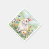 Cute Easter Bunny napkins cocktail Servet (Hoek)