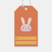 Cute Easter Bunny Oranje Cadeaulabel (Voorkant)