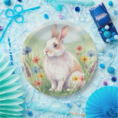 Cute Easter Bunny paper plates Papieren Bordje (Feest)