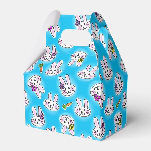 Cute Easter Bunny Pattern Bedankdoosjes (Achterkant)