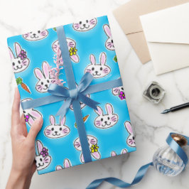 Cute Easter Bunny Pattern Cadeaupapier