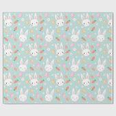 Cute Easter Bunny Pattern Cadeaupapier (Vlak)