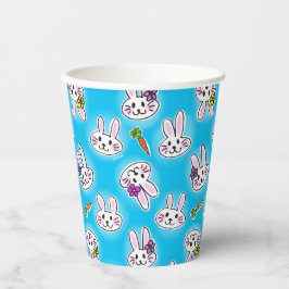Cute Easter Bunny Pattern Cup Papieren Bekers
