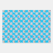 Cute Easter Bunny Pattern Inpakpapier Vel (Voorkant)