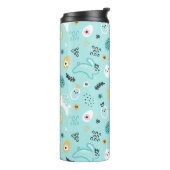 Cute Easter Bunny Pattern Kawaii Rabbits Eggs  Thermosbeker (Gedraaid links)