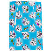 Cute Easter Bunny Pattern Medium Cadeauzakje (Voorkant)