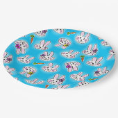 Cute Easter Bunny Pattern Papieren Bordje (Gekanteld)