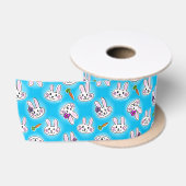 Cute Easter Bunny Pattern Satijnen Lint (Spoel)