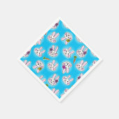 Cute Easter Bunny Pattern Servet (Hoek)