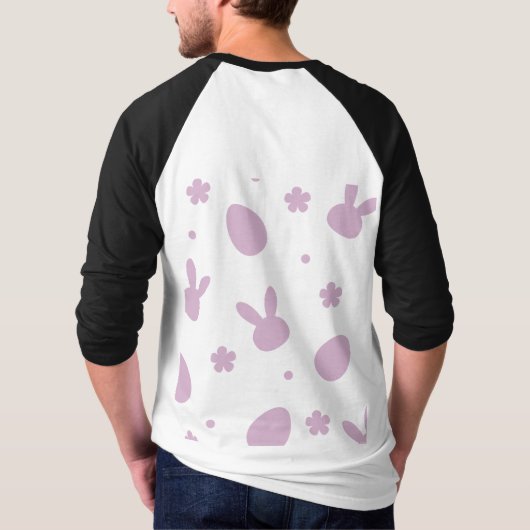 Cute Easter Bunny Pattern Shirt – Pastel Bunny & E (Achterkant)