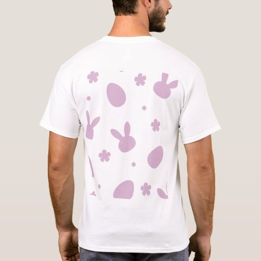 Cute Easter Bunny Pattern Shirt – Pastel Bunny & E (Achterkant)