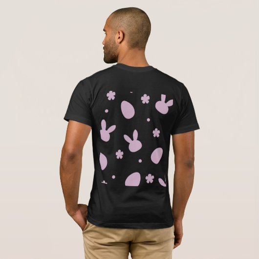 Cute Easter Bunny Pattern Shirt – Pastel Bunny & E (Achterkant volledig)