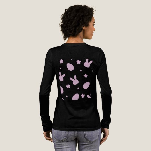 Cute Easter Bunny Pattern Shirt – Pastel Bunny & E (Achterkant)