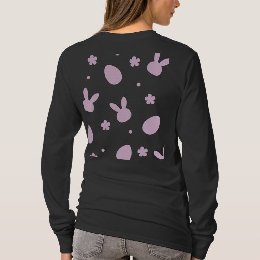 Cute Easter Bunny Pattern Shirt – Pastel Bunny & E (Achterkant)