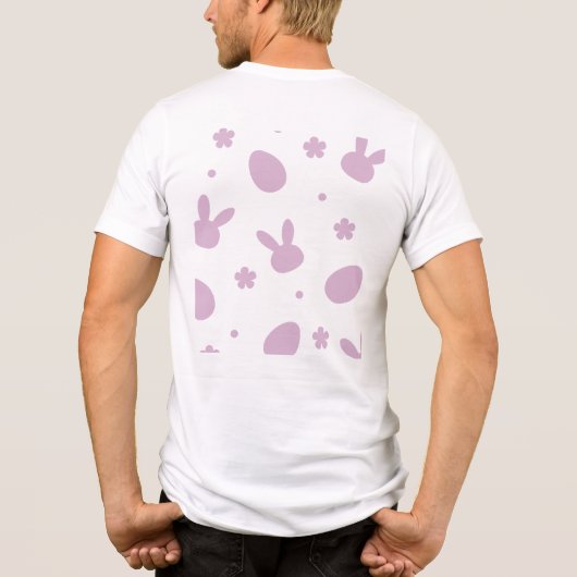 Cute Easter Bunny Pattern Shirt – Pastel Bunny & E (Achterkant)