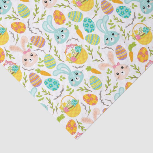 Cute Easter Bunny Pattern Tissuepapier (Detail)