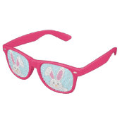 Cute Easter Bunny Pink Retro Zonnebril (Gekanteld)